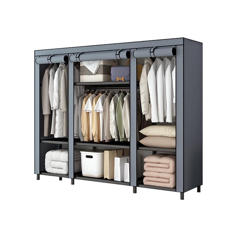 柜家665用室简易组装布衣卧全钢架加柜粗加厚出租房结实耐用经衣