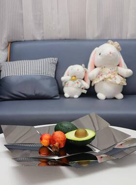 中式果约创意金属收0076纳盘厅摆件办公简室客厅餐卧室玄关家居装