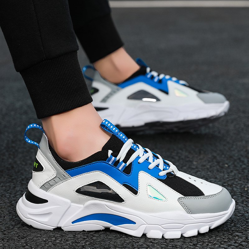38码男式老爹鞋韩版百搭透气网面跑步鞋潮流厚底增高休闲鞋男鞋子