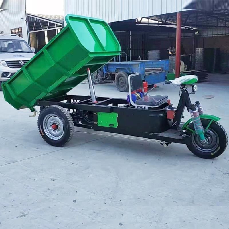 厂促电动工程翻地三轮车压自卸斗车农用翻斗三轮车液工载重运输车