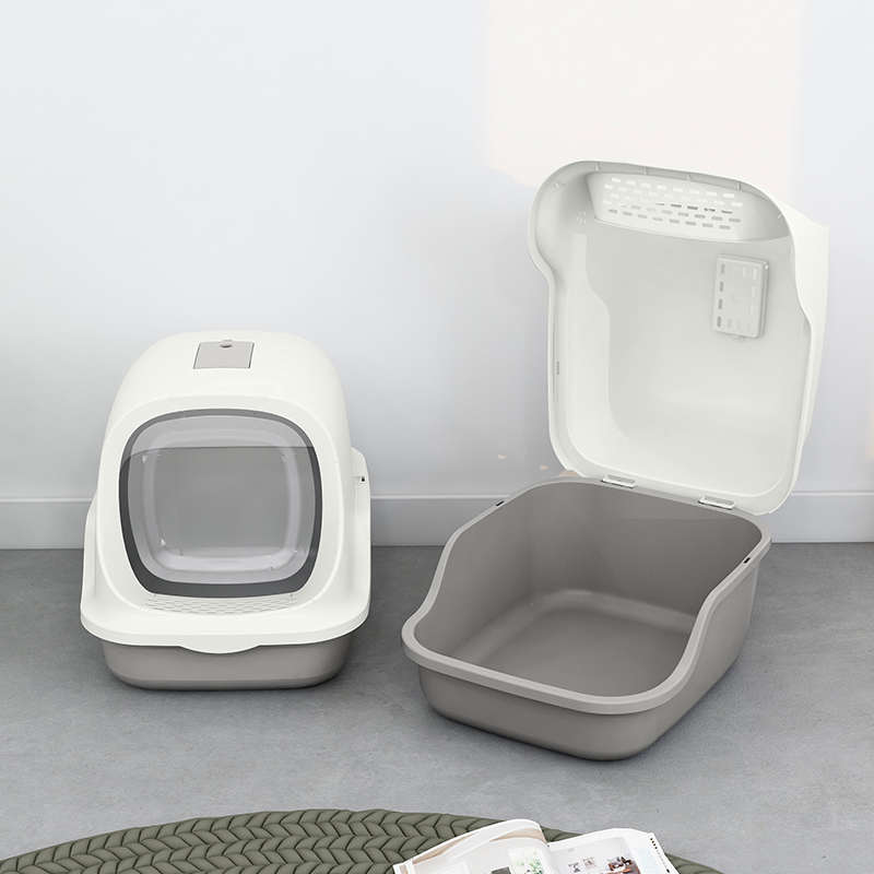 新款加大号全封闭式猫砂盆防外溅猫厕所防臭大号猫沙盆猫咪宠用