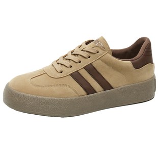 子潮鞋 百搭反绒皮情侣平底板鞋 ins网红爆款 男生秋季 男 德训鞋 男鞋