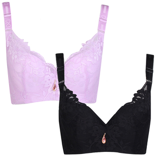 大码带钢圈内衣女胖mm200斤有钢圈防下垂聚拢薄款文胸收副乳胸罩E