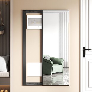 贴墙电表箱隐T藏暗藏遮挡推拉 镜子全身穿衣镜壁挂式 新款 可关闭