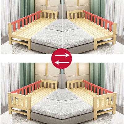 奇勋儿童拼接床加宽床大人可睡实木床婴儿小床拼接大床可定制宝宝