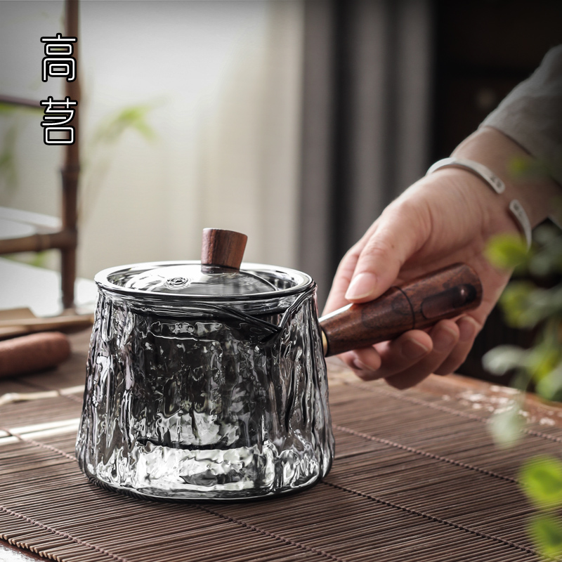 侧把玻璃壶家用茶水分离小号煮茶器带过滤泡茶冲茶壶红茶专用茶具