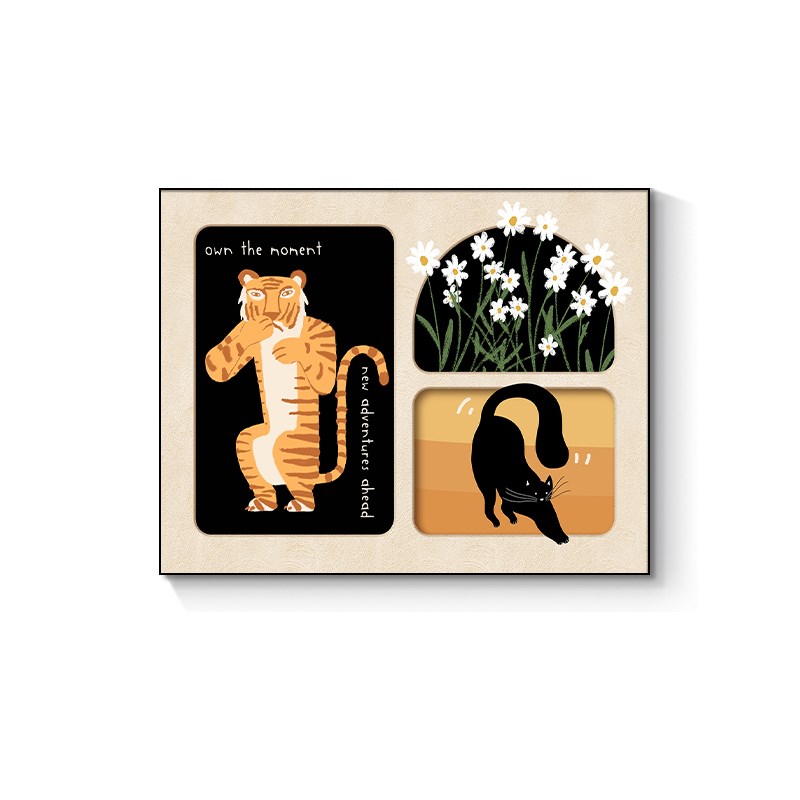 美拉德卡通电表箱装饰画免打孔电表盒挂画配电箱遮挡画空开箱壁画