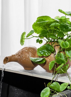 古法鱼缸水池水缸造景循环流水器过滤材料陈放器皿福芦流水摆件
