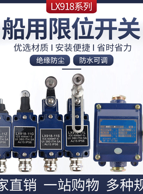 重型船用限位开关LX918-120 11L 11Z 11G 行程开关 U500V可调式5A