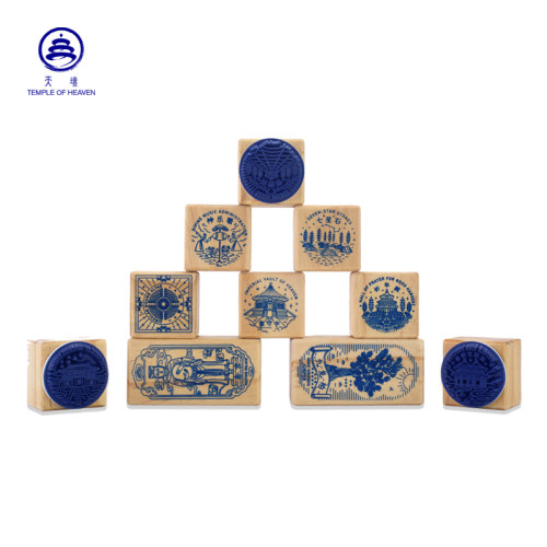 【天坛好物】园区景点p留念章木质橡胶印记送朋友纪念用品天坛章