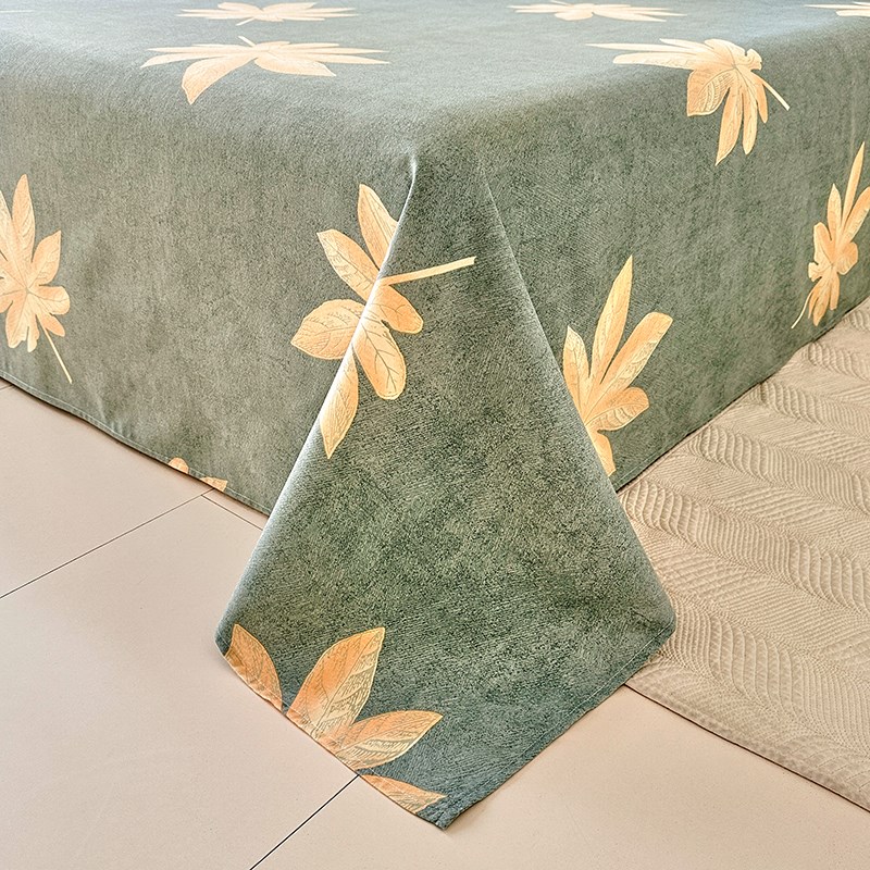 简约加厚纯棉磨毛床单单件100全棉被单宿舍三件套双人床上用品3