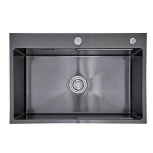 厂NH6845D家直销邦斯水304不锈钢槽手工水槽米纳黑特钛厨房大单槽