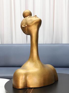 现简约创意仰望的代树脂0254人人物雕塑摆厅件客办公室书房家居装