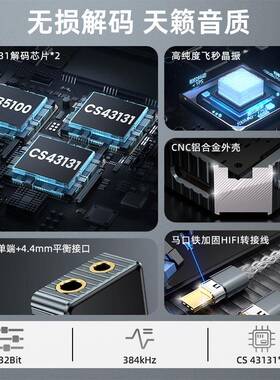 携HHA04BJ便iF解码耳3放双芯片cs41i31解码耳放一体机大推力音频