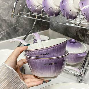 轻奢碟简约陶瓷碗套装家用乔迁碗无品牌/之喜新居高级感餐具勺子