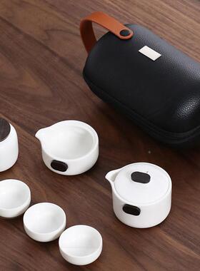 便旅行具整套快客杯一壶二杯高50590防烫档携式旅游茶商务定制log