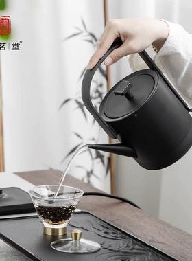 友茗堂电热水壶26204家用茶烧水壶电热壶电水壶底黑约白简烧水部