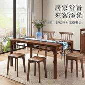 独凳新中实634木凳子家方用可叠放凳高凳子木板凳客厅小凳圆子式