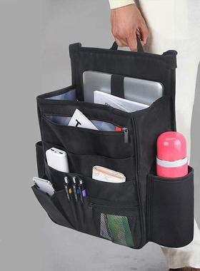 29523黑色牛纳津布汽车座椅收纳包汽椅车物品理收包座挂整袋可印l