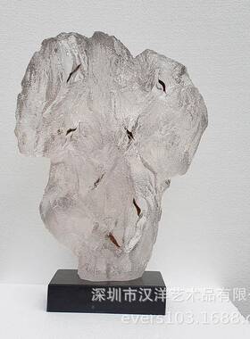 石简现代新款玄关样板山房雕006塑办桌餐边柜公书桌书房摆件约装