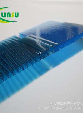 厂家 蜂窝板聚碳酸酯湖蓝蜂窝阳光板 温室大棚工程8mmPC蜂窝板