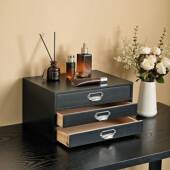 式 复古手工抽屉盒书房高首饰536收纳欧器实木多场景装 饰柜电脑增