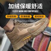 挺刺固冬季 安防HOZ全护 暖保防砸防穿橡胶带电焊鞋 新款 加绒劳保鞋