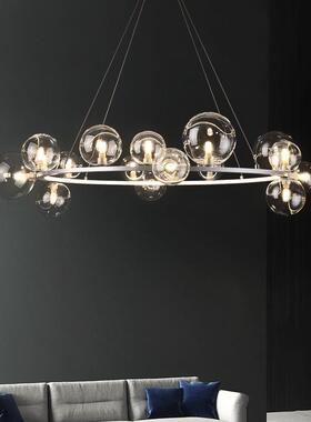轻奢客厅14991室灯吊灯简约现代大气家用餐厅灯玻璃泡泡卧灯021年
