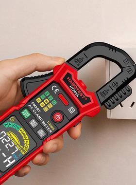华博HT205D多功能数HIN显高精度A字600交直流电流钳数万用表形钳
