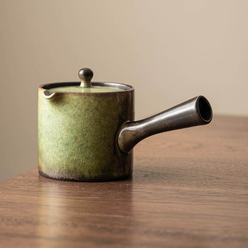 窑壶古侧把壶陶瓷泡23js09-0茶茶水分离中式功夫茶具变家复用会客