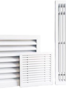 ABS塑钢中央空调风口百叶窗线性通风口格栅装饰盖板排气扇外墙罩