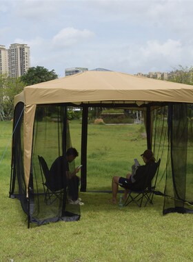 户外帐篷 户外蚊帐 露营蚊帐 天幕一体支架野餐多人帐篷工厂定制