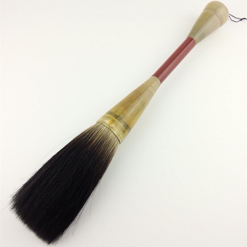 文房四宝牛角大号毛笔大抓笔斗笔狼兼毫大斗笔书画套装