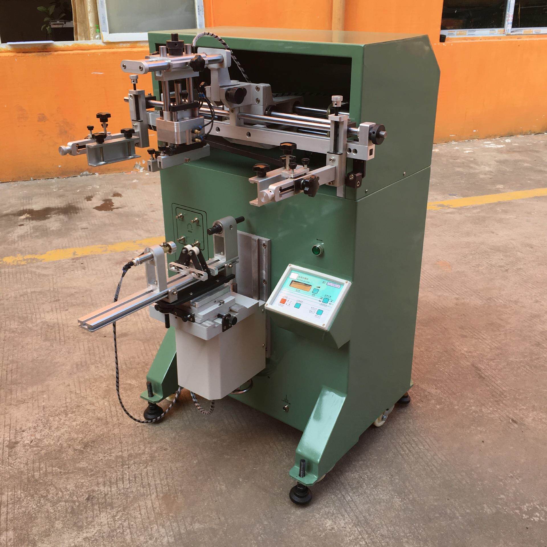 400E深圳玻璃瓶丝印机/水杯丝印机/圆面气动丝印机/平曲面自动