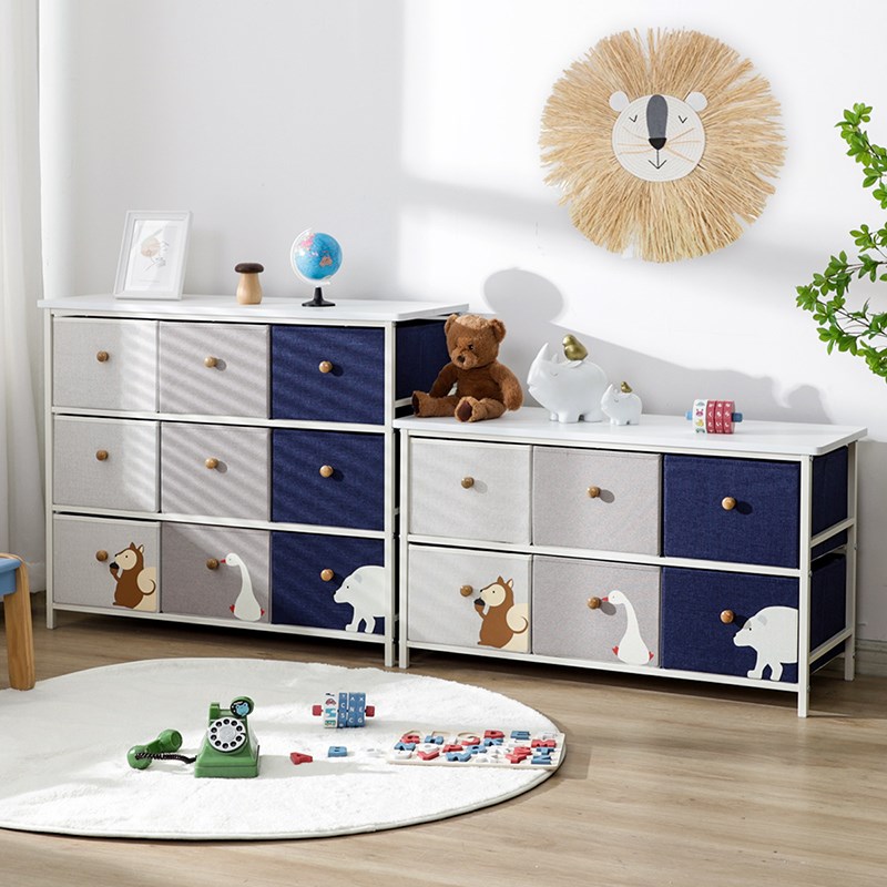 儿童收纳柜抽屉式宝宝衣柜玩具收纳架家用斗柜整理柜落地置物架