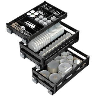 800橱柜拉篮600碗碟锅拉篮 400深500碗篮550抽屉式 浅拉篮300 350