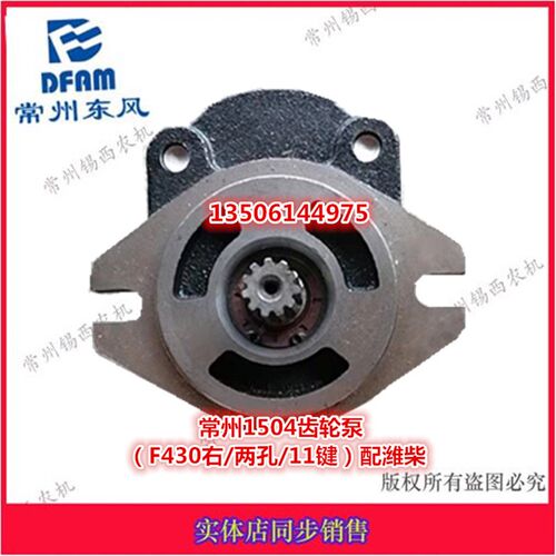 常州东风拖拉机1504齿轮泵(F430右/两孔/11键O)亚日 配潍柴 1504