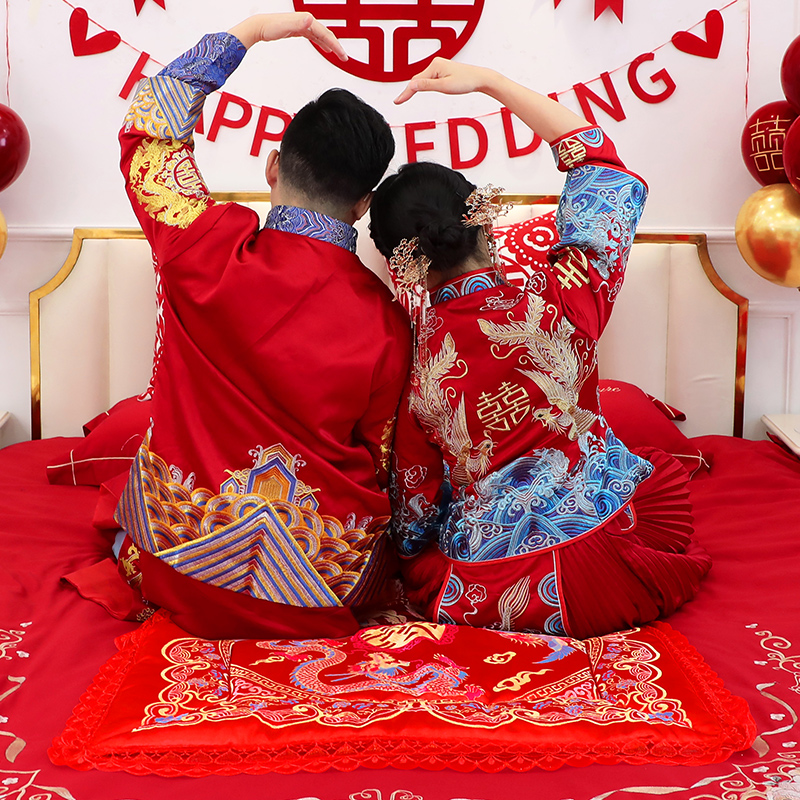 坐福垫结婚新娘百福坐福被出嫁女方坐垫婚礼垫子R福垫婚庆用品大