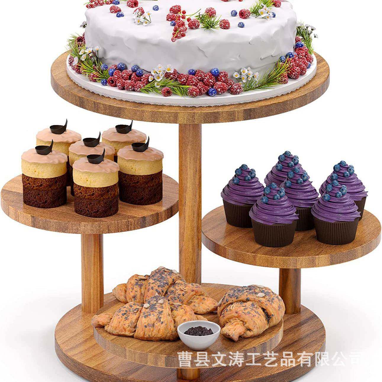 层木质甜品66669999架品置物架多水果糕点收纳架下午茶点蛋糕甜偶