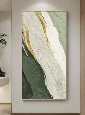 手绘日照山挂画大芬油村玄关装RH-1062饰画金金箔入户门走廊画过