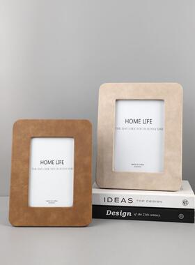 现代纳约高档皮相框首饰革收盒桌面摆件客1420厅卧室酒店家居装饰