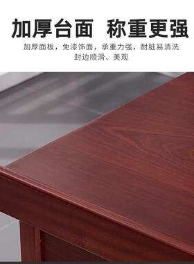 油会议桌长条漆桌会议室培桌训SYRD-HYT公桌双人办桌椅实木贴皮长