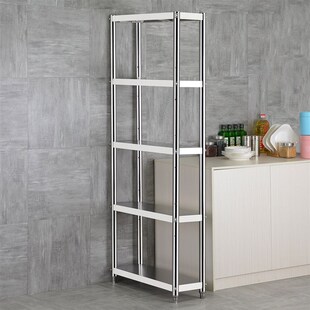 不锈钢宽25厘米夹缝收纳s置物架四层长60长50宽20墙角杂物锅架盆