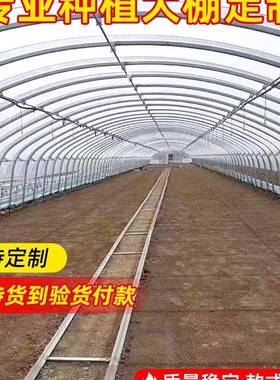 连殖栋温室蔬菜养大棚骨架热镀锌钢管网外阳连体大棚配HYW遮件全