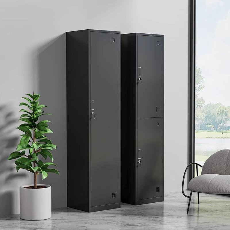 单门衣更柜铁皮舍柜宿物员工储柜钢制柜更衣箱简DM-01易单人办公