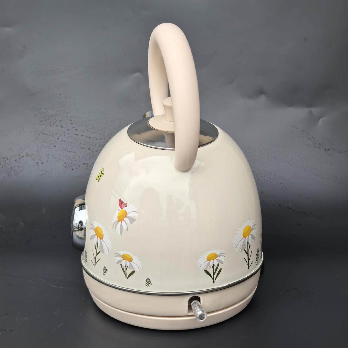 欧贴式花烤漆温度显示热水壶电热89618水带壶