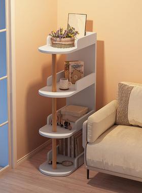 客厅沙边几卧室床头夹缝隙发纳架储子收DBU物柜子小型书架落地置