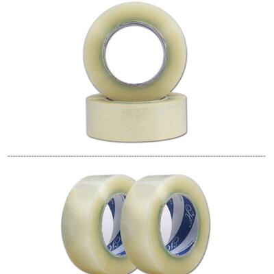 厂家透胶箱带卷胶纸包明装胶XAT纸大胶布米黄色透明高粘封胶带