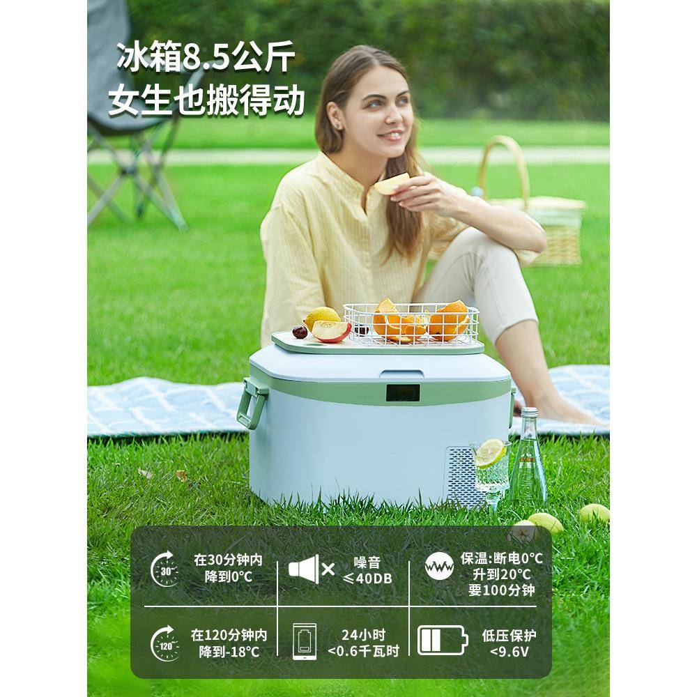 冰记2025款车载冰箱车家用99压新缩机可冷冻冷藏1两2V24V户外冰小