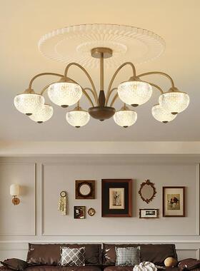 法式古11291风客厅吊灯餐美式复古简厅卧中室灯主灯约全光谱新中